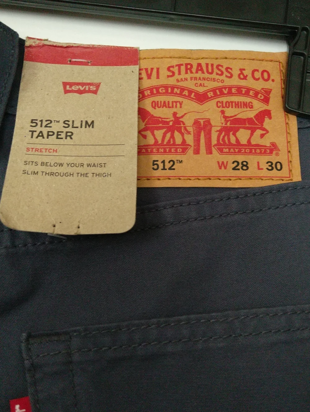 Levi's 512 Slim Taper Bluish Grey Pants Men's Size W28/L30 NWT